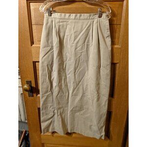 Postridge Khaki Skirt Size Small Tan Long  Modest Womens Buttons Western